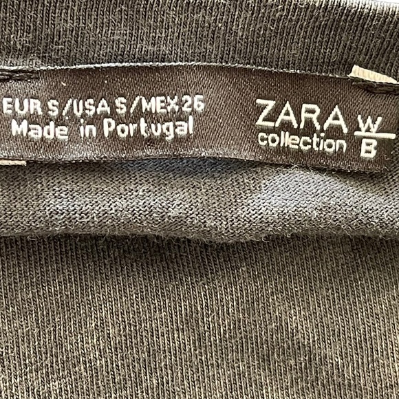 ZARA W/B COLLECTION  Distressed, WashedBlack Oversized Starstudded Tee   Size S - Picture 12 of 12